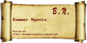 Bammer Nyeste névjegykártya